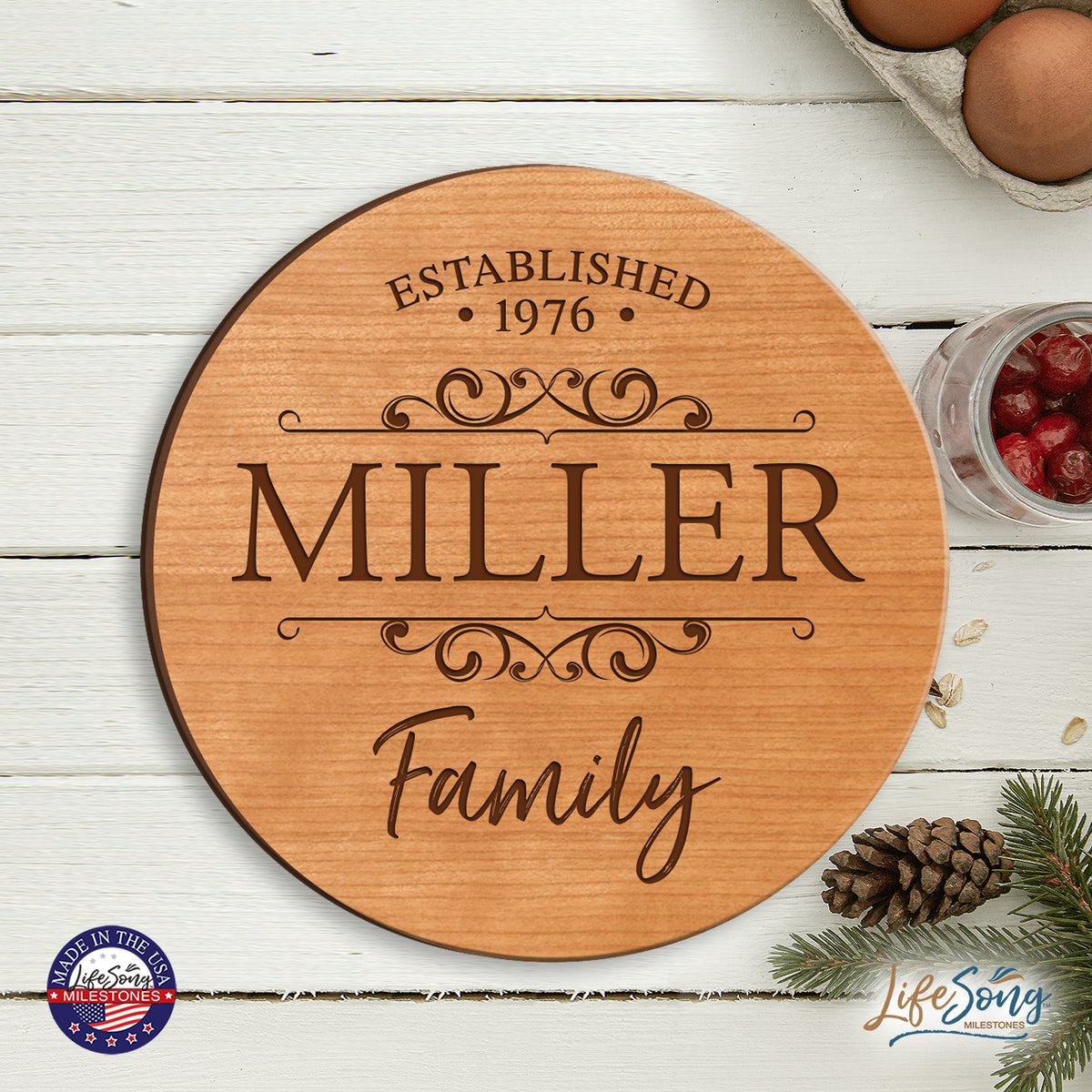 Personalized Monogram Lazy Susan Home Décor - LifeSong Milestones