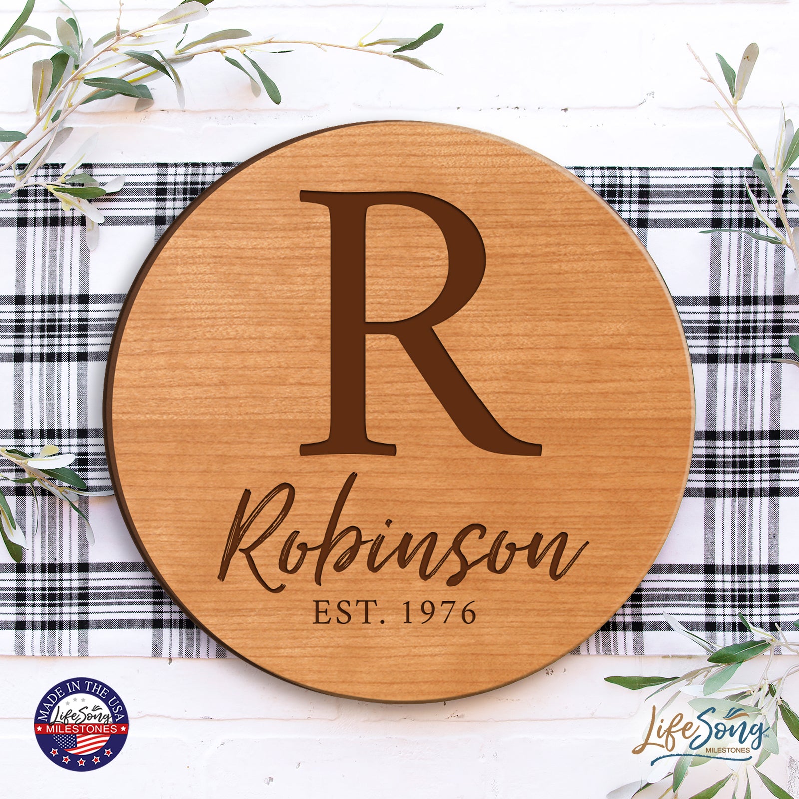 Personalized Monogram Lazy Susan Home Décor - LifeSong Milestones