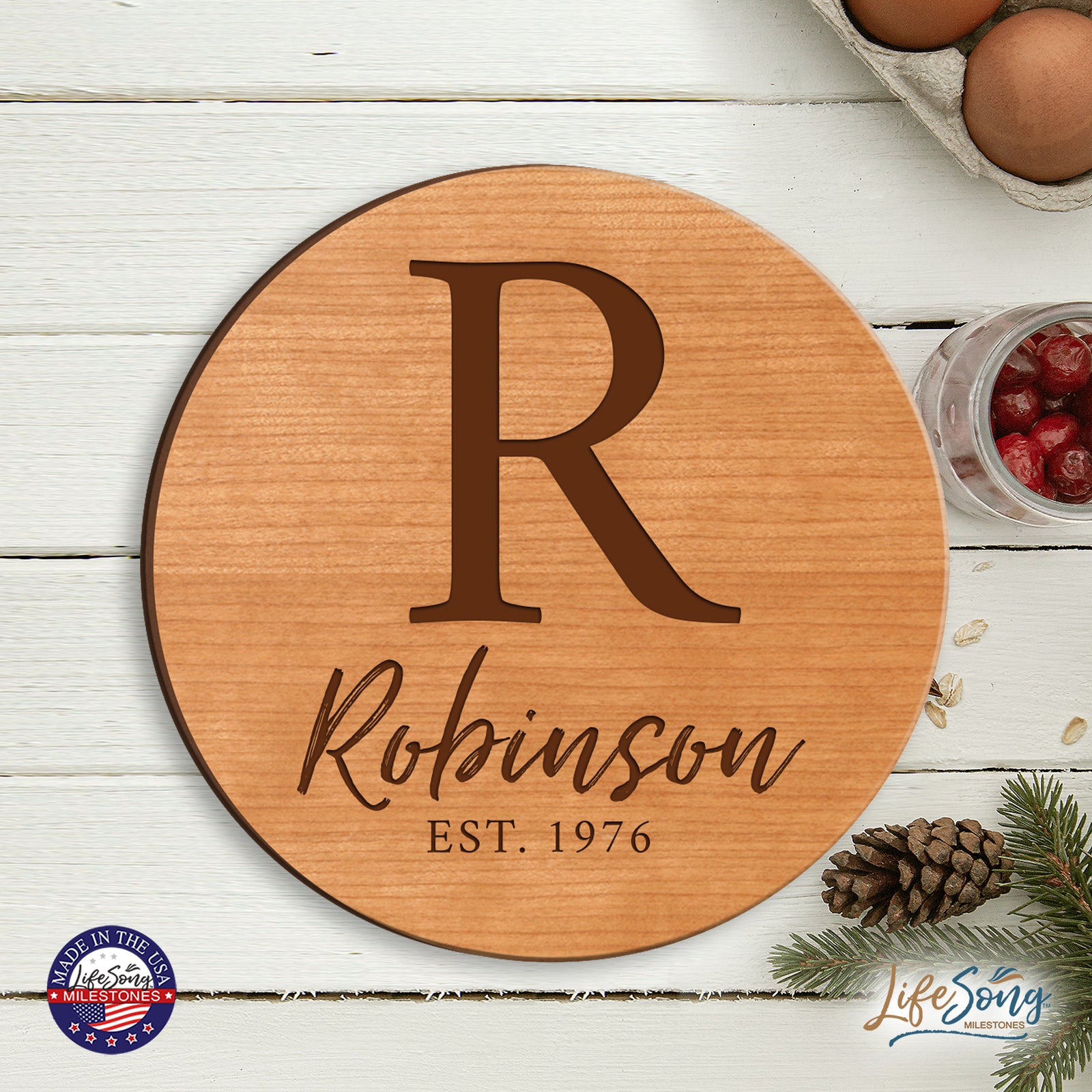 Personalized Monogram Lazy Susan Home Décor - LifeSong Milestones