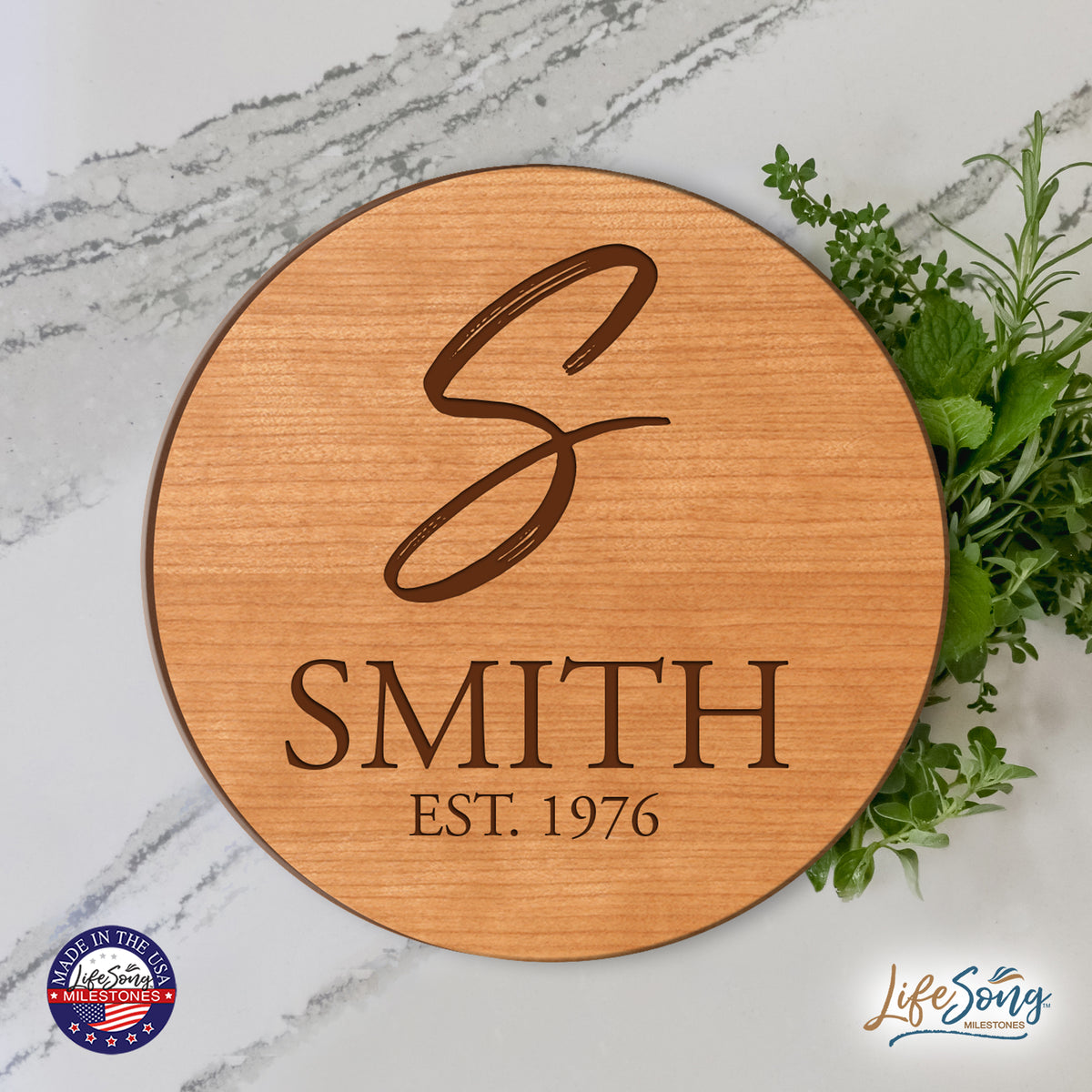 Personalized Monogram Lazy Susan Home Décor - LifeSong Milestones