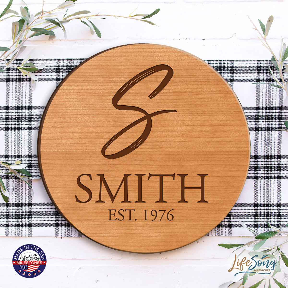 Personalized Monogram Lazy Susan Home Décor - LifeSong Milestones