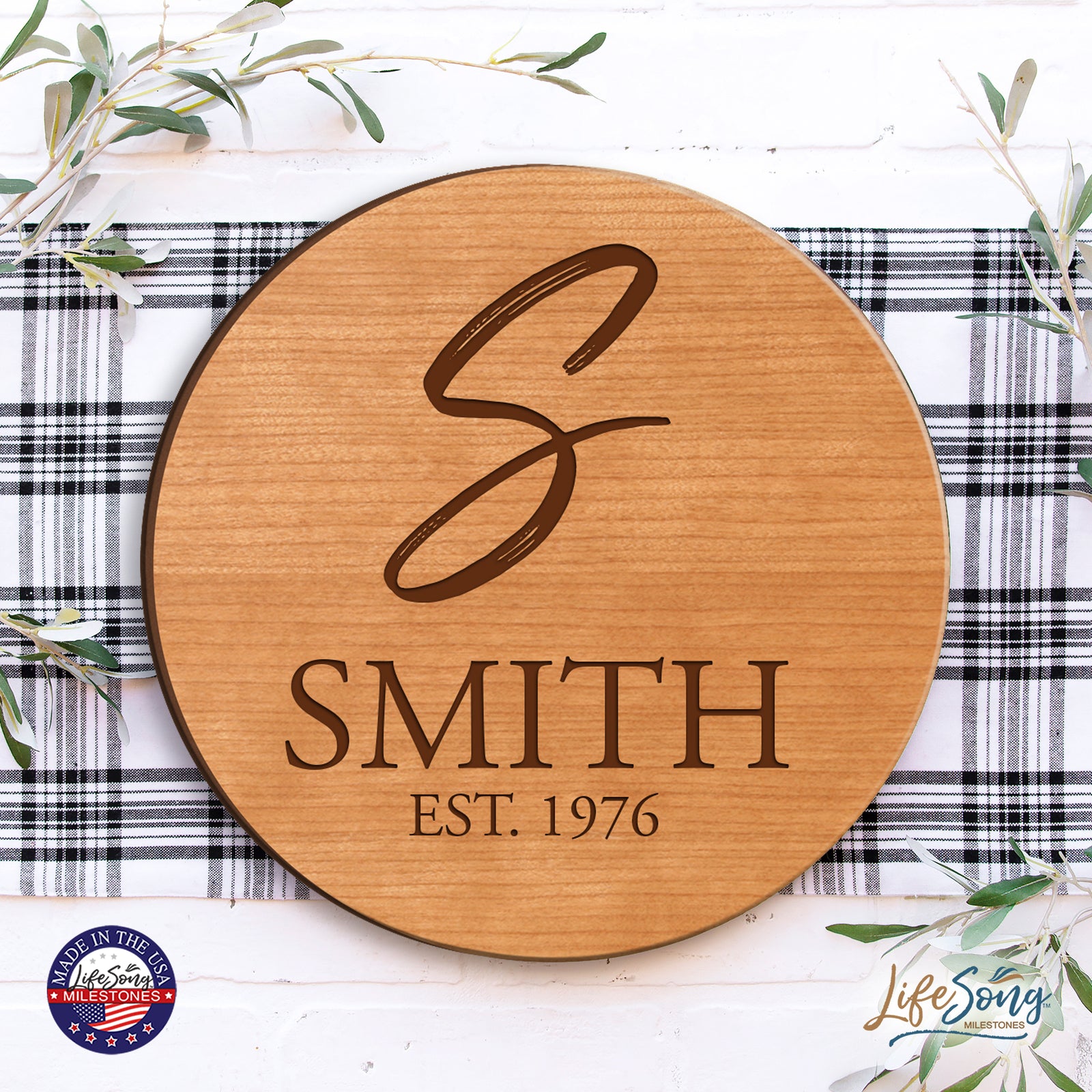 Personalized Monogram Lazy Susan Home Décor - LifeSong Milestones