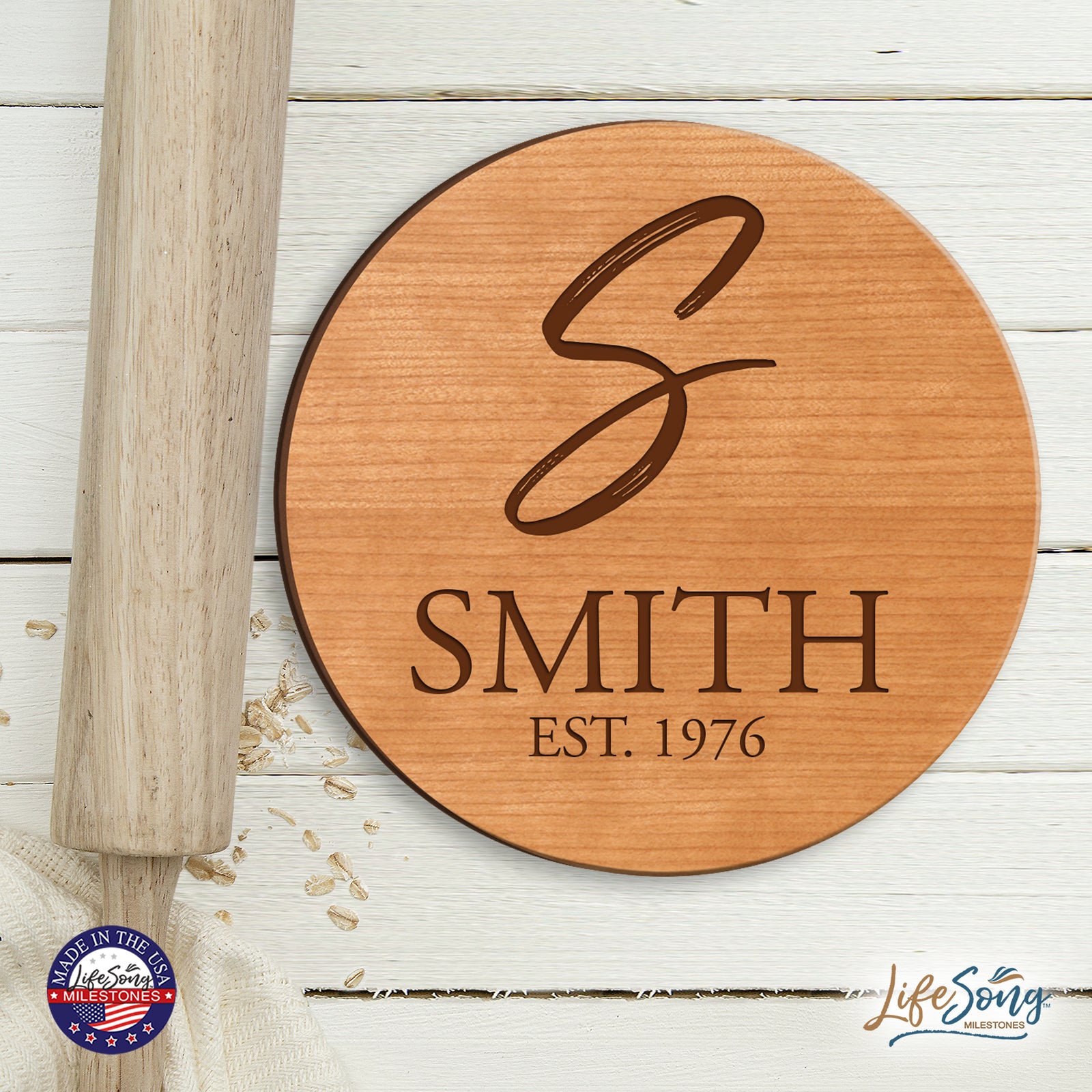 Personalized Monogram Lazy Susan Home Décor - LifeSong Milestones