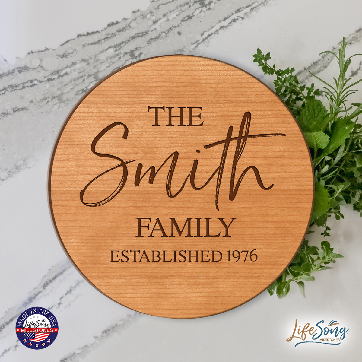 Personalized Monogram Lazy Susan Home Décor - LifeSong Milestones