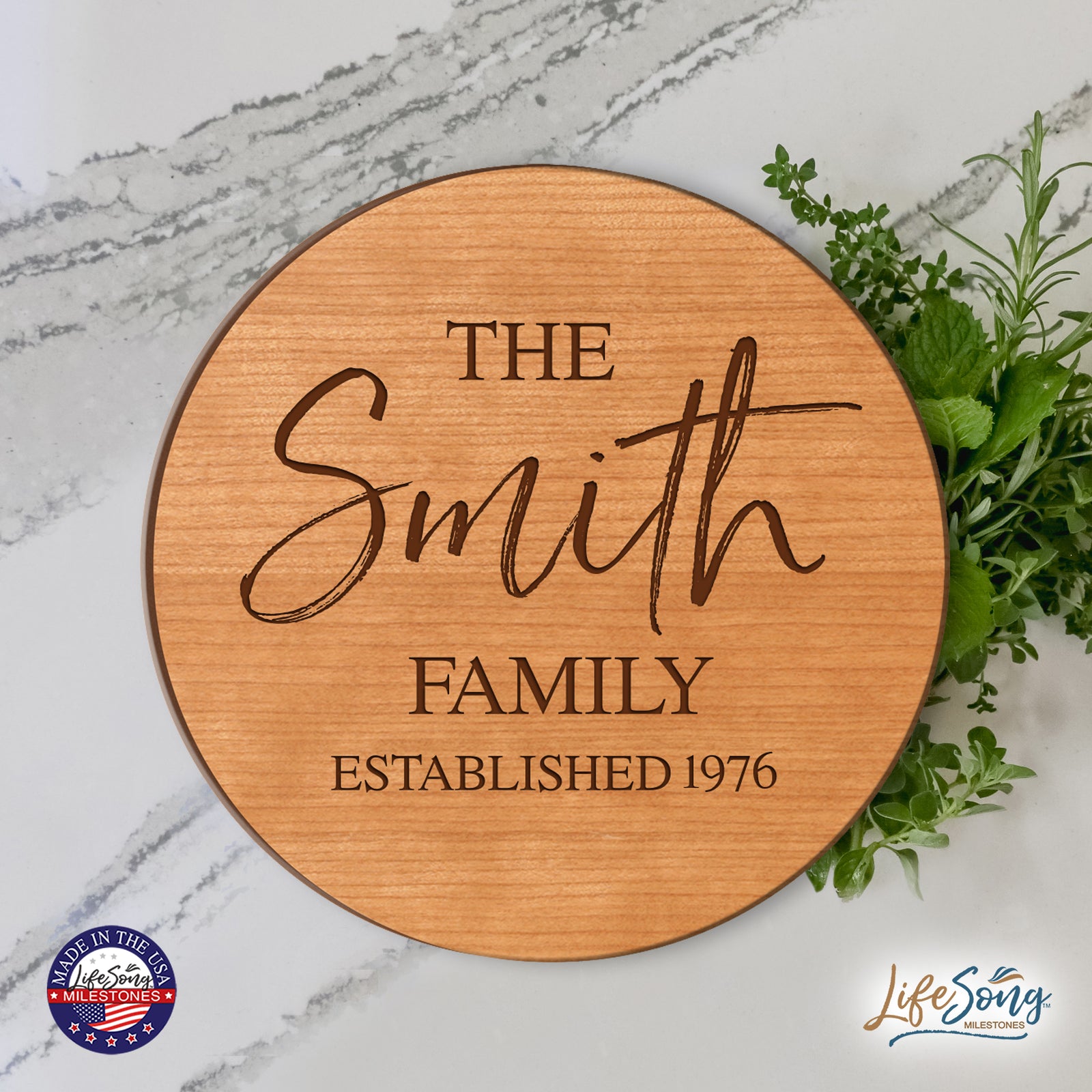 Personalized Monogram Lazy Susan Home Décor - LifeSong Milestones