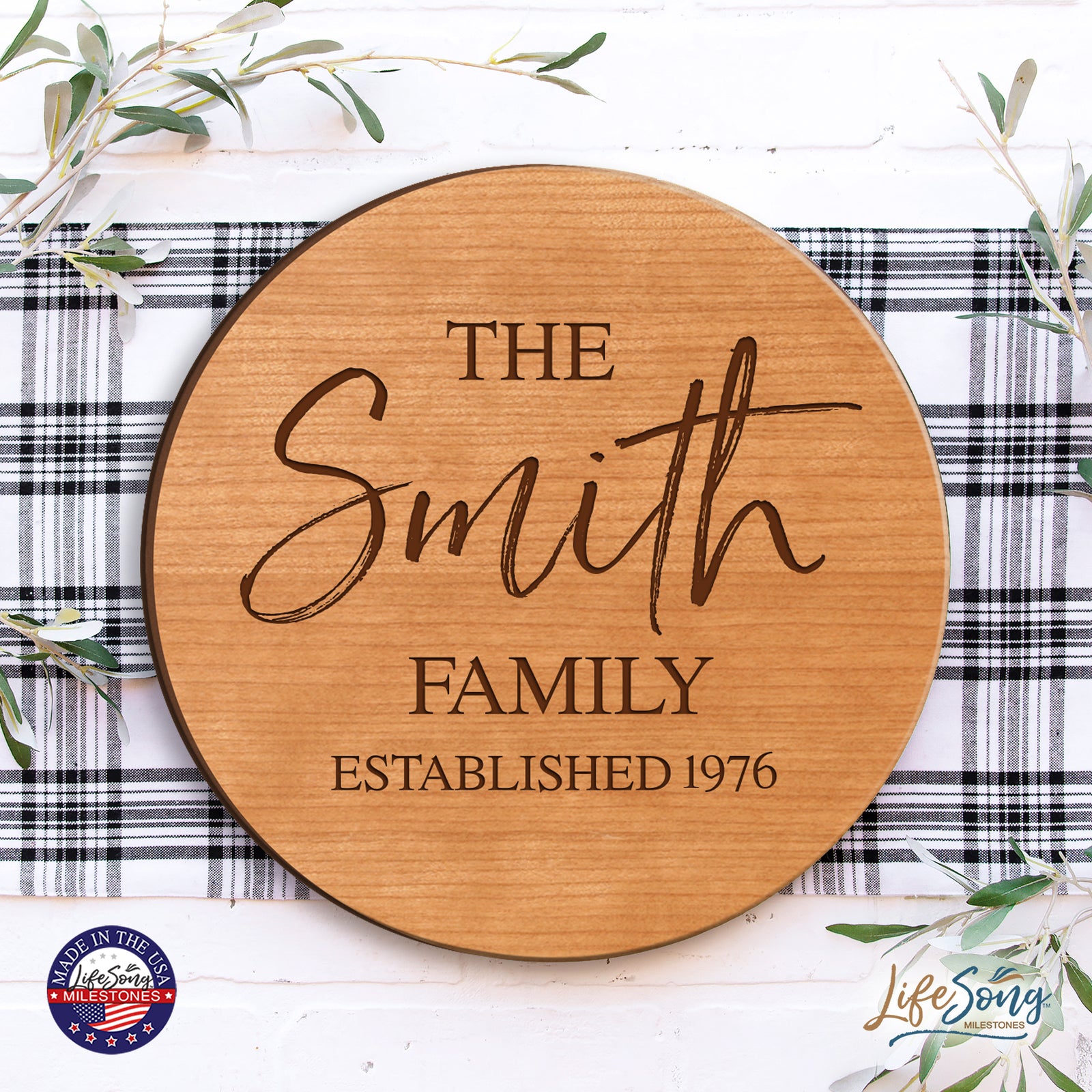 Personalized Monogram Lazy Susan Home Décor - LifeSong Milestones