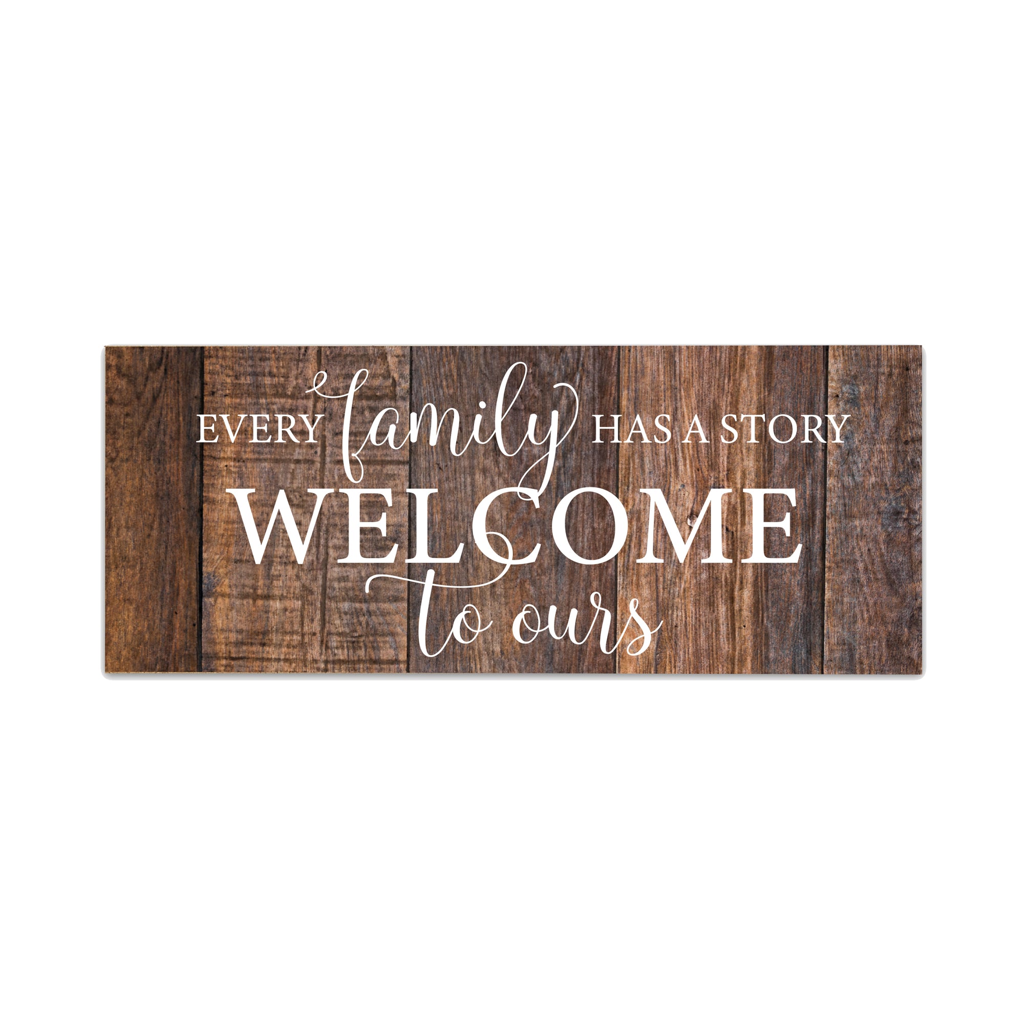 LifeSong Milestones Non-Personalized Inspirational Modern Family Wooden Wall Art and Tabletop Plaque For Home Decoration 10x4 - Every Family Has A Family (Text). Gift for Parents, Couples Christian Wall Decor for Husband, Wife Housewarming Gift Table and shelf decors.