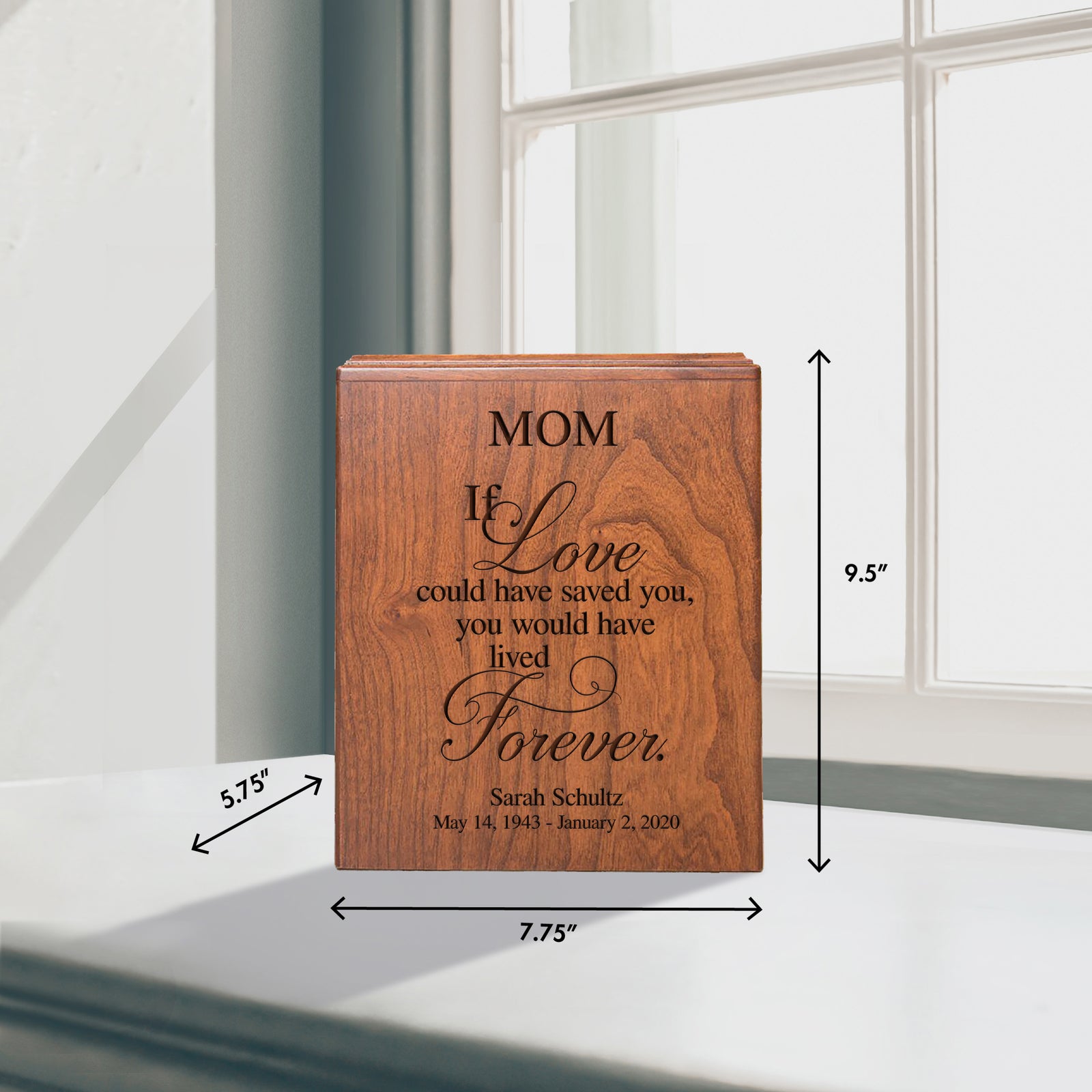Customizable Engraved Urn Box for Loved Ones' Ashes