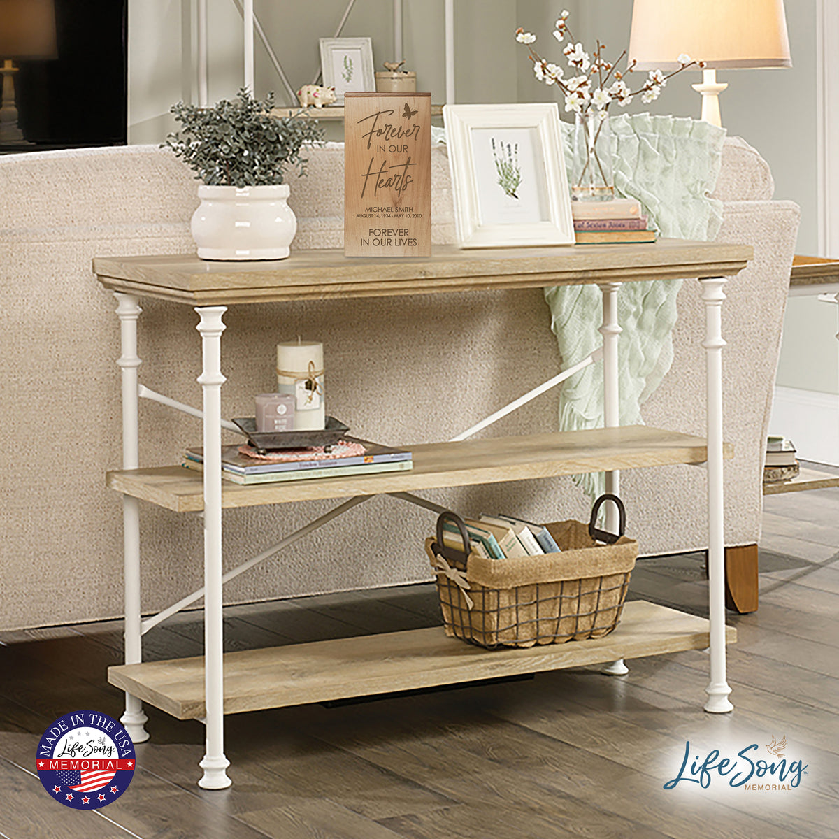 Custom Memorial Wooden Keepsake Urn Box for Human Ashes