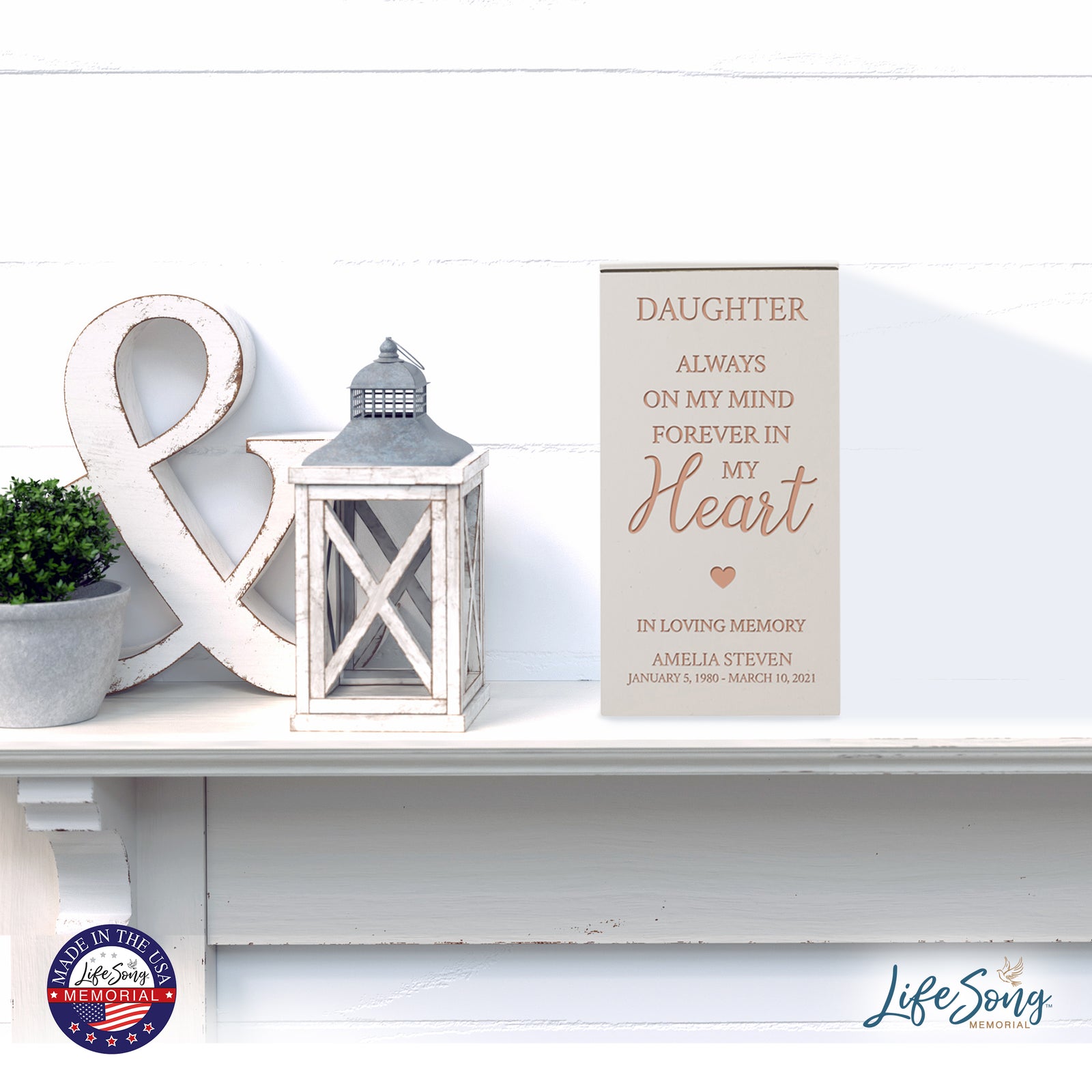 Personalized Wooden Keepsake Urn for Memorial Tributes