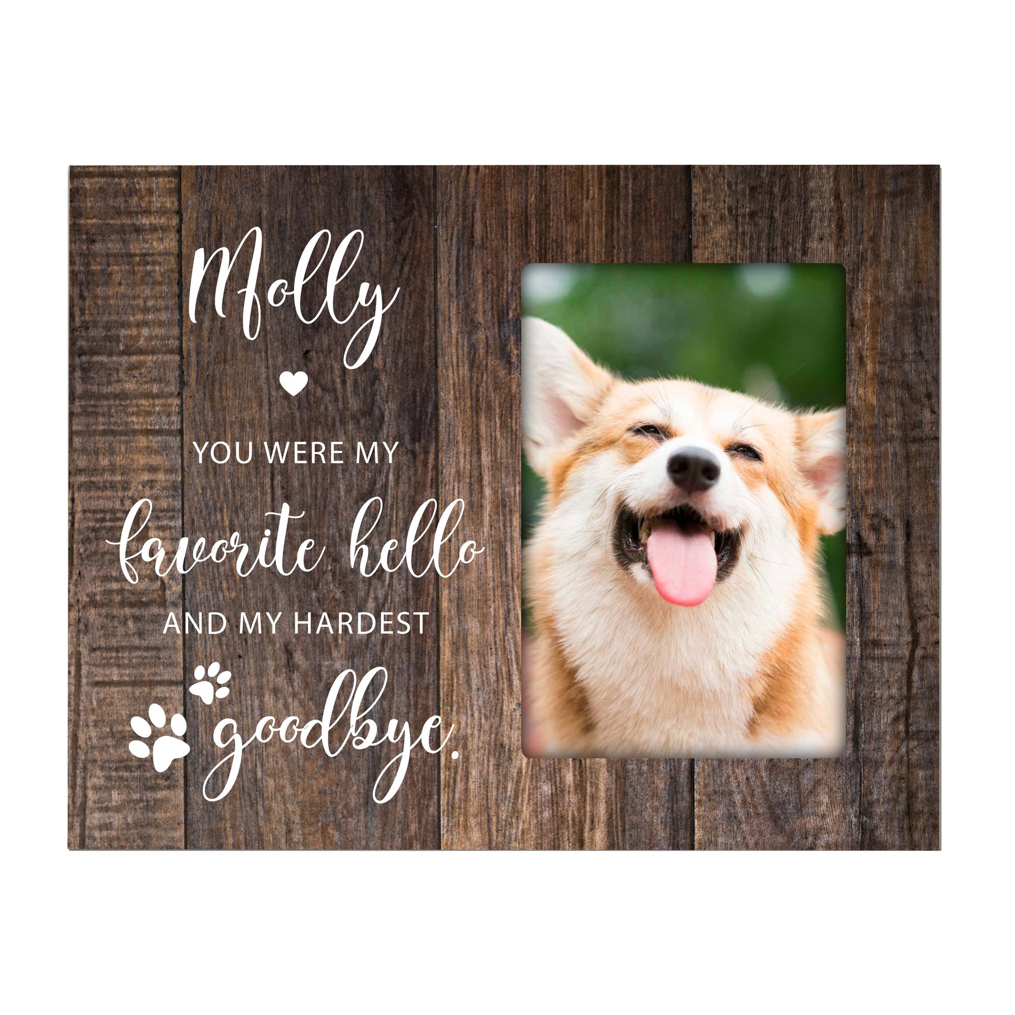Pet Memorial Picture Frame -  You Were My Favorite Hello