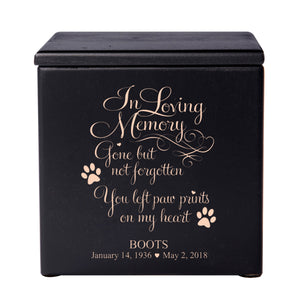 Pet Memorial Keepsake Cremation Urn Box for Dog or Cat - In Loving Memory