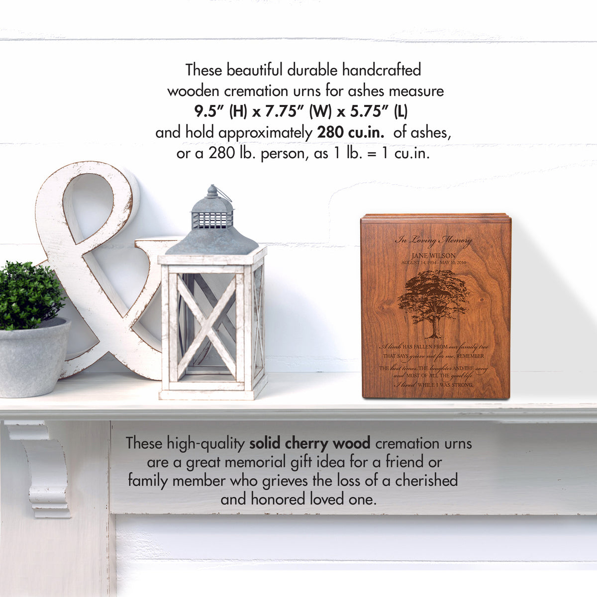 Custom Engraved Urn Box for adults