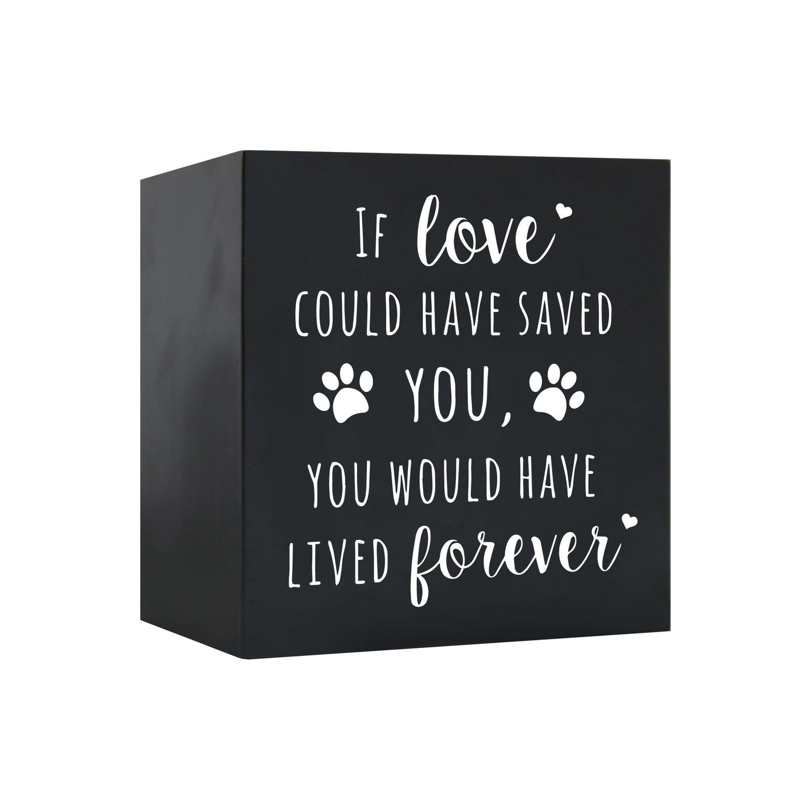 Pet Memorial Shadow Box Cremation Urn for Dog or Cat - If Love Could Have Saved You