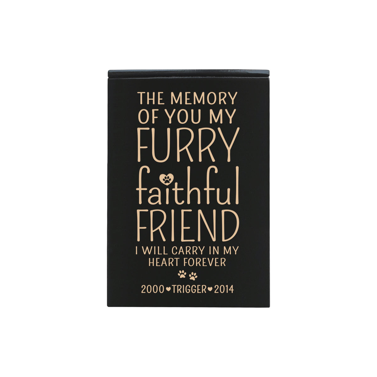 Pet Memorial Keepsake Cremation Urn Box For Dog or Cat - The Memory of You