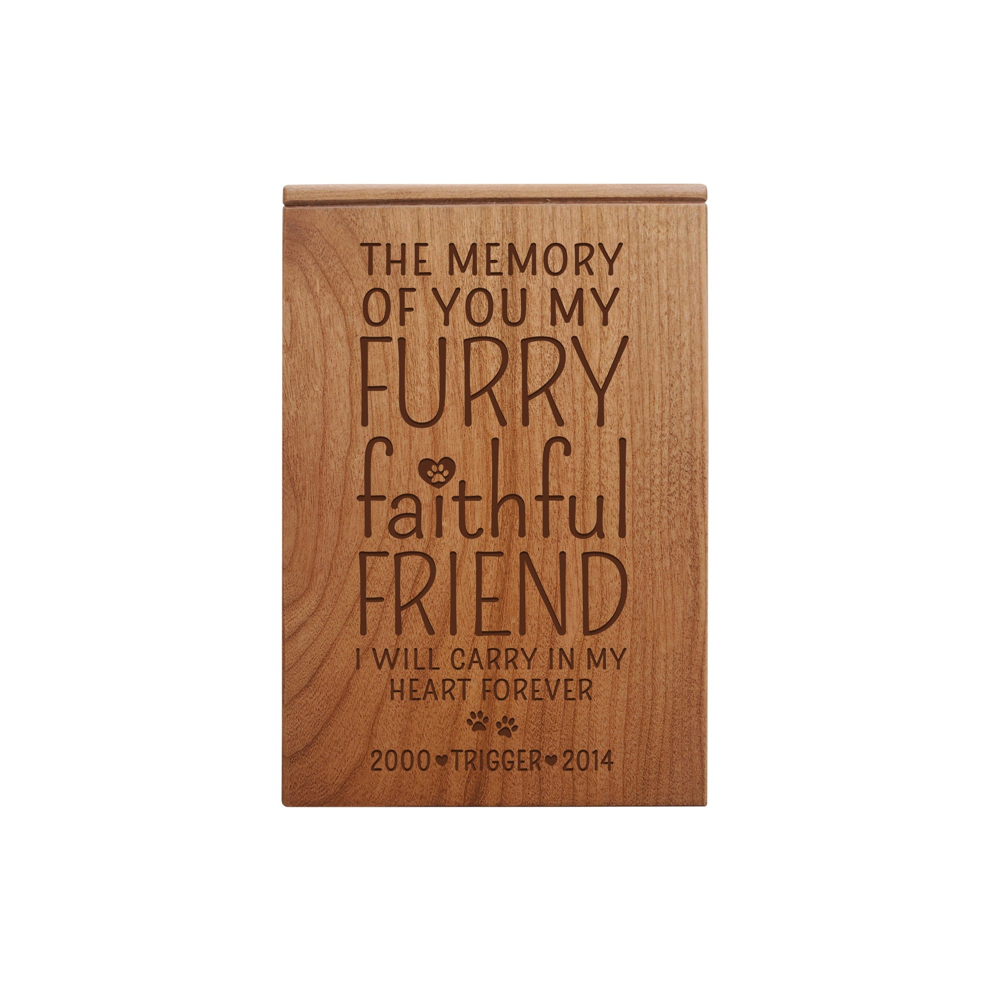 Pet Memorial Keepsake Cremation Urn Box For Dog or Cat - The Memory of You