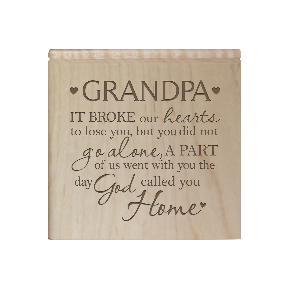Decorative Wooden Cremation Urn Box for Grandpa's Funeral Service
