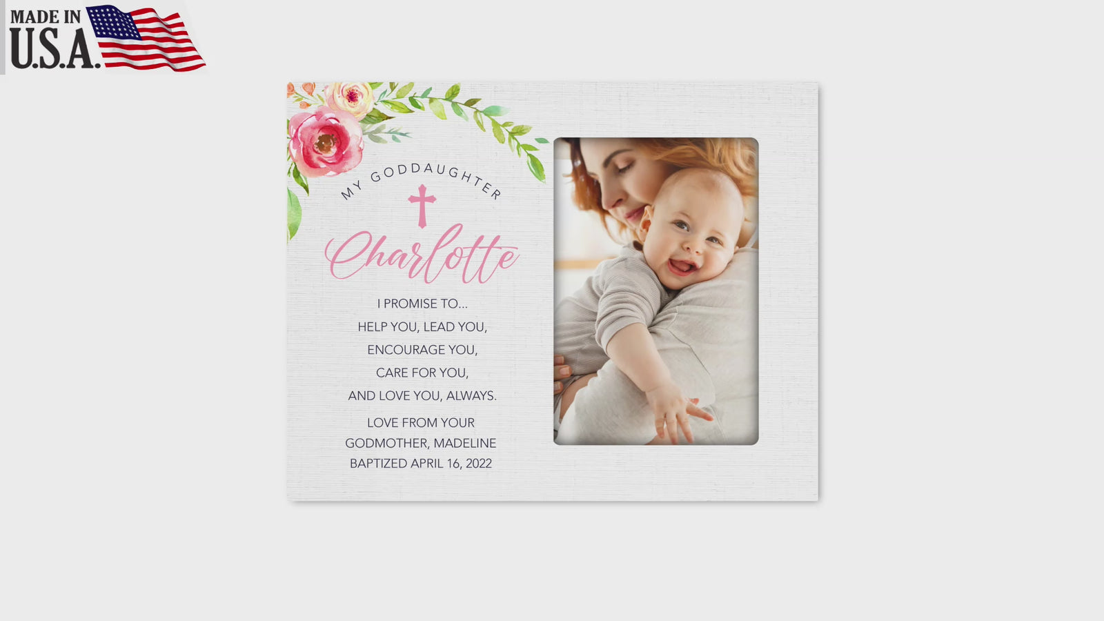 Personalized Goddaughter Wooden Picture Frame