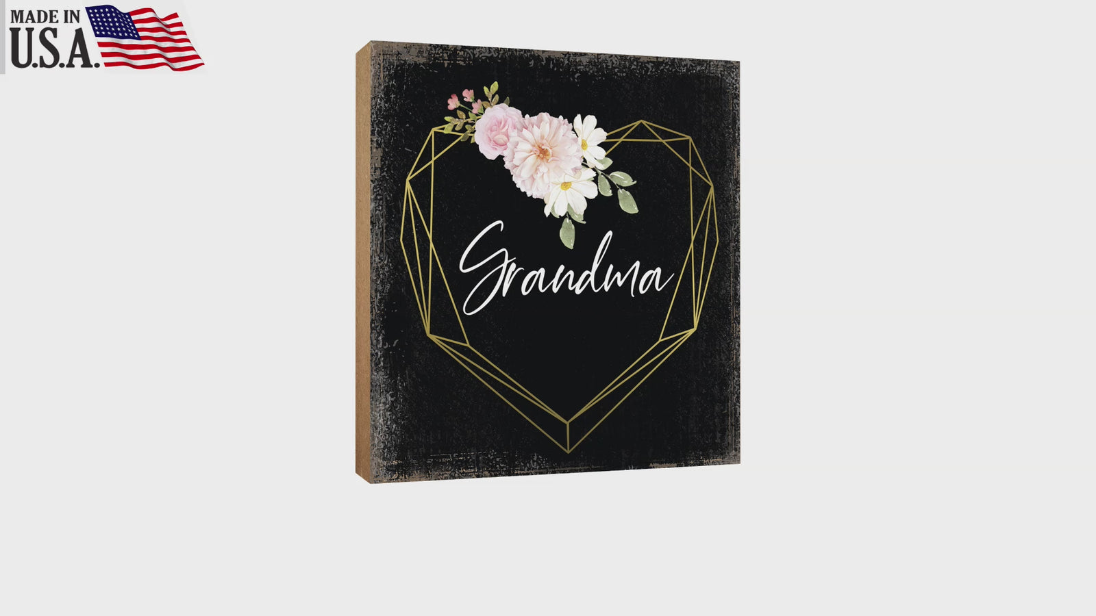Heartwarming Wooden Shelf Decor - Tabletop Signs Gift for Grandmother, a Distinctive Mother's Day Expression