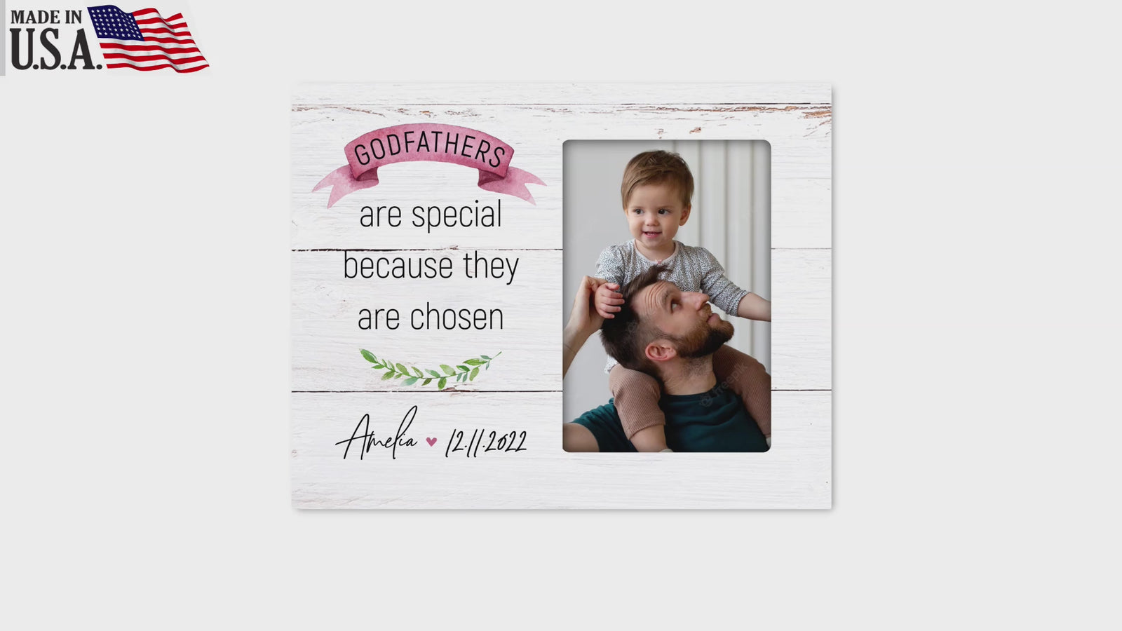 Personalized Godfather Wooden Picture Frame