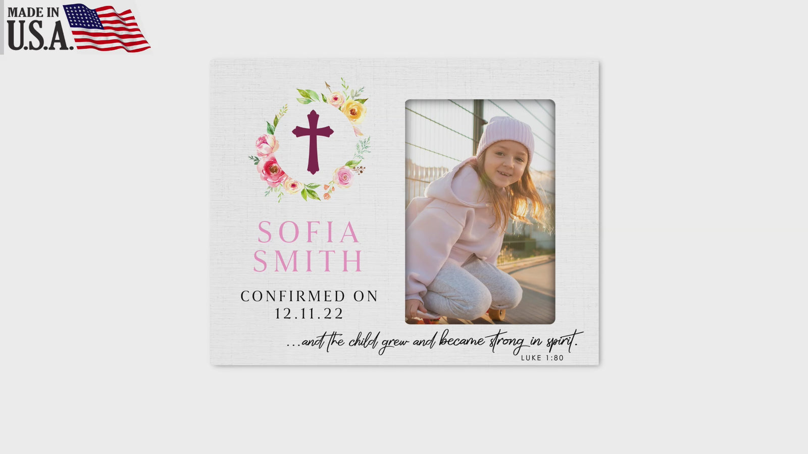Personalized Confirmation Photo Frame - Trust In The Lord