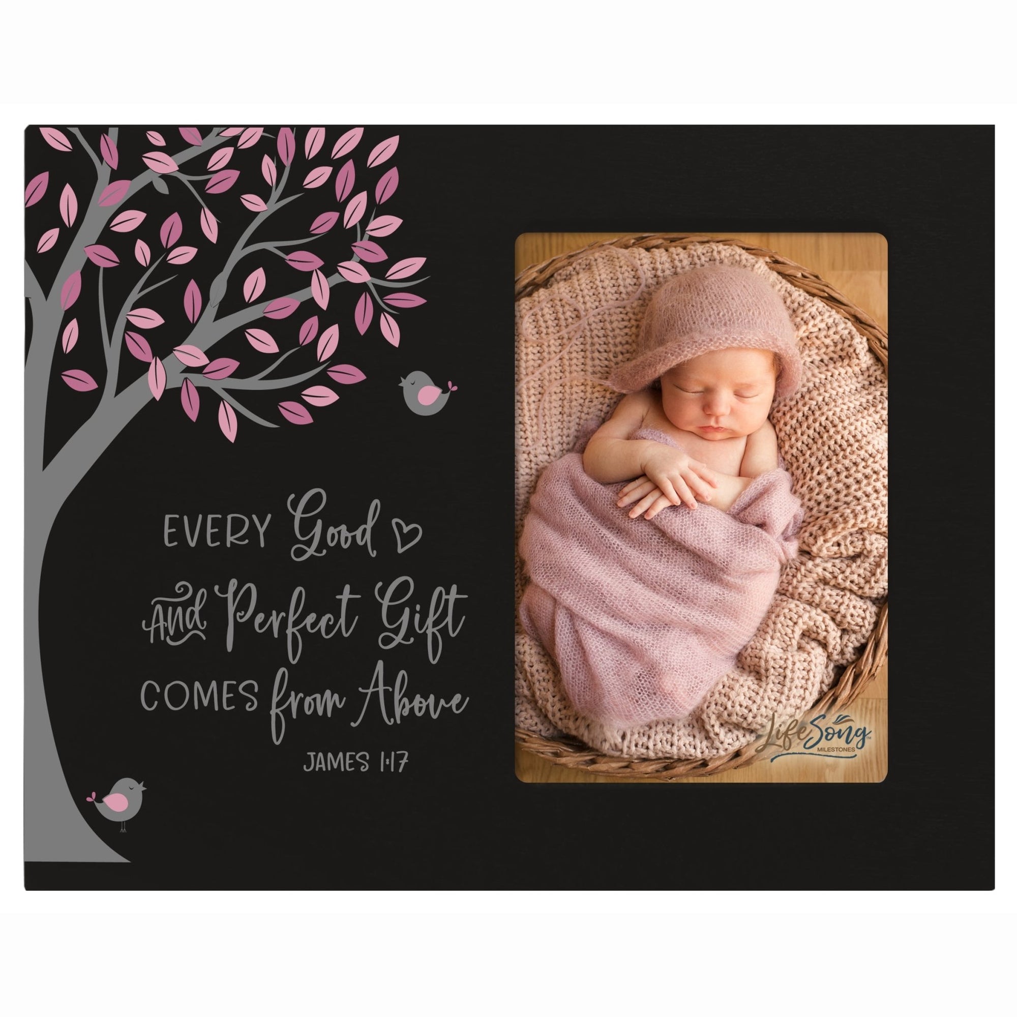 1st Baptism Blessing Photo Frame Gift For Newborn - Good and Perfect - LifeSong Milestones