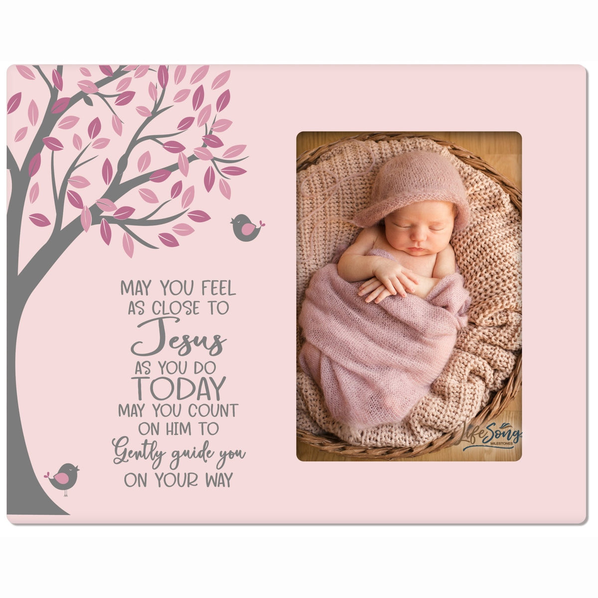 Lifesong Milestones Baptism Photo Frame - Cherished Keepsake for Boys and Girls