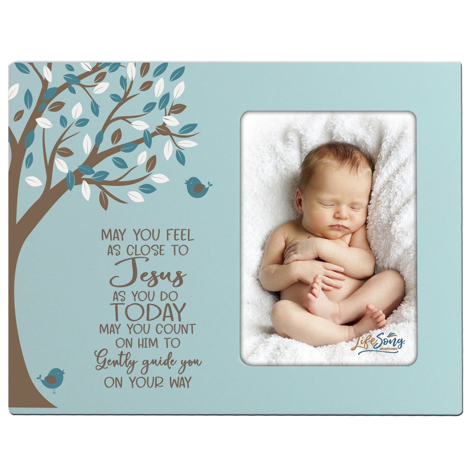 Lifesong Milestones Baptism Photo Frame - Cherished Keepsake for Boys and Girls