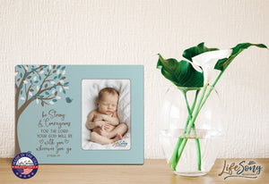 1st Baptism Blessing Photo Frame Gift For Newborn -Strong & Courageous - LifeSong Milestones
