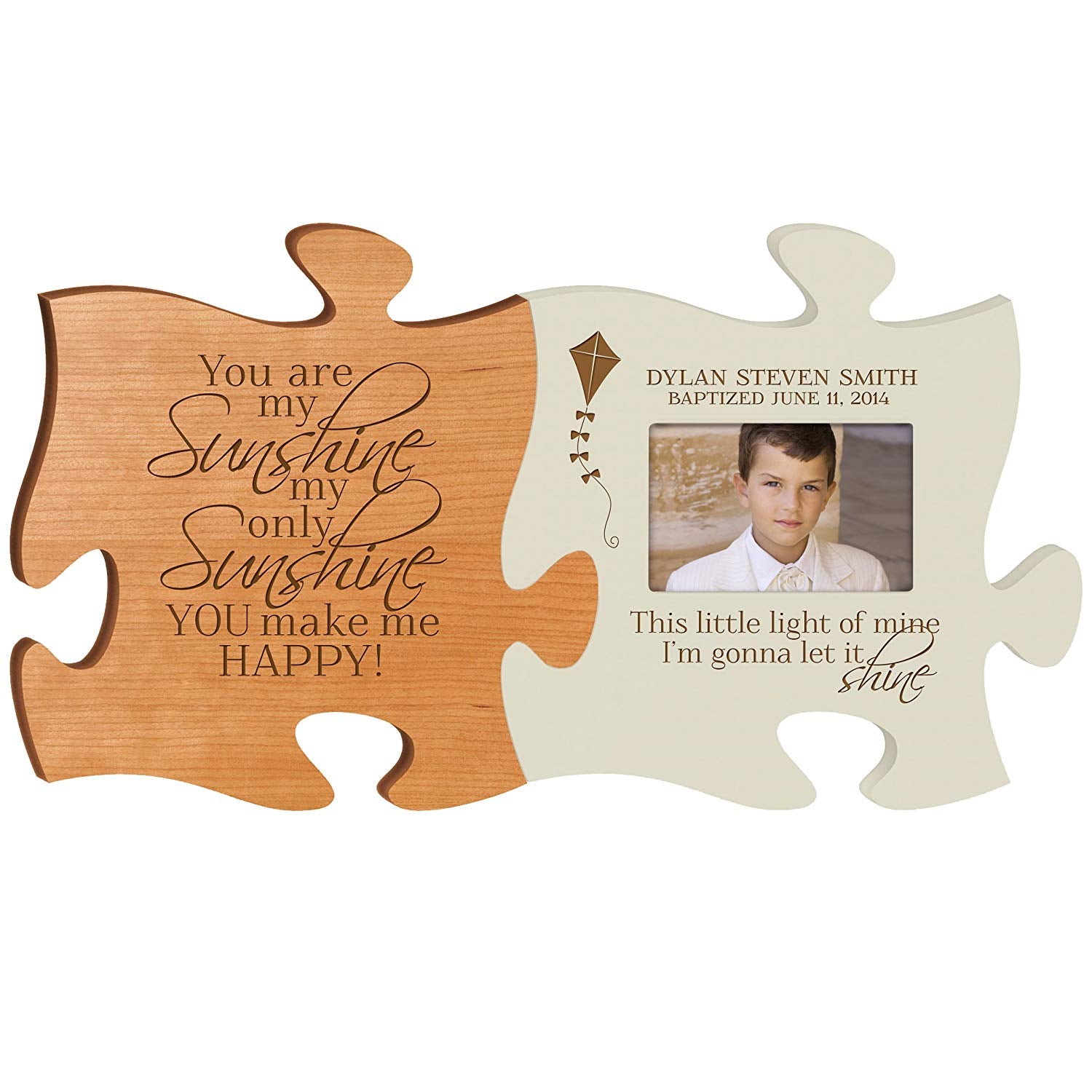 1st Holy Communion Puzzle Piece 4x6 Photo Frame Gift Set - LifeSong Milestones
