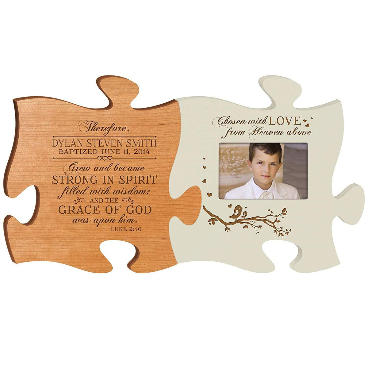1st Holy Communion Puzzle Piece 4x6 Photo Frame Gift Set - LifeSong Milestones