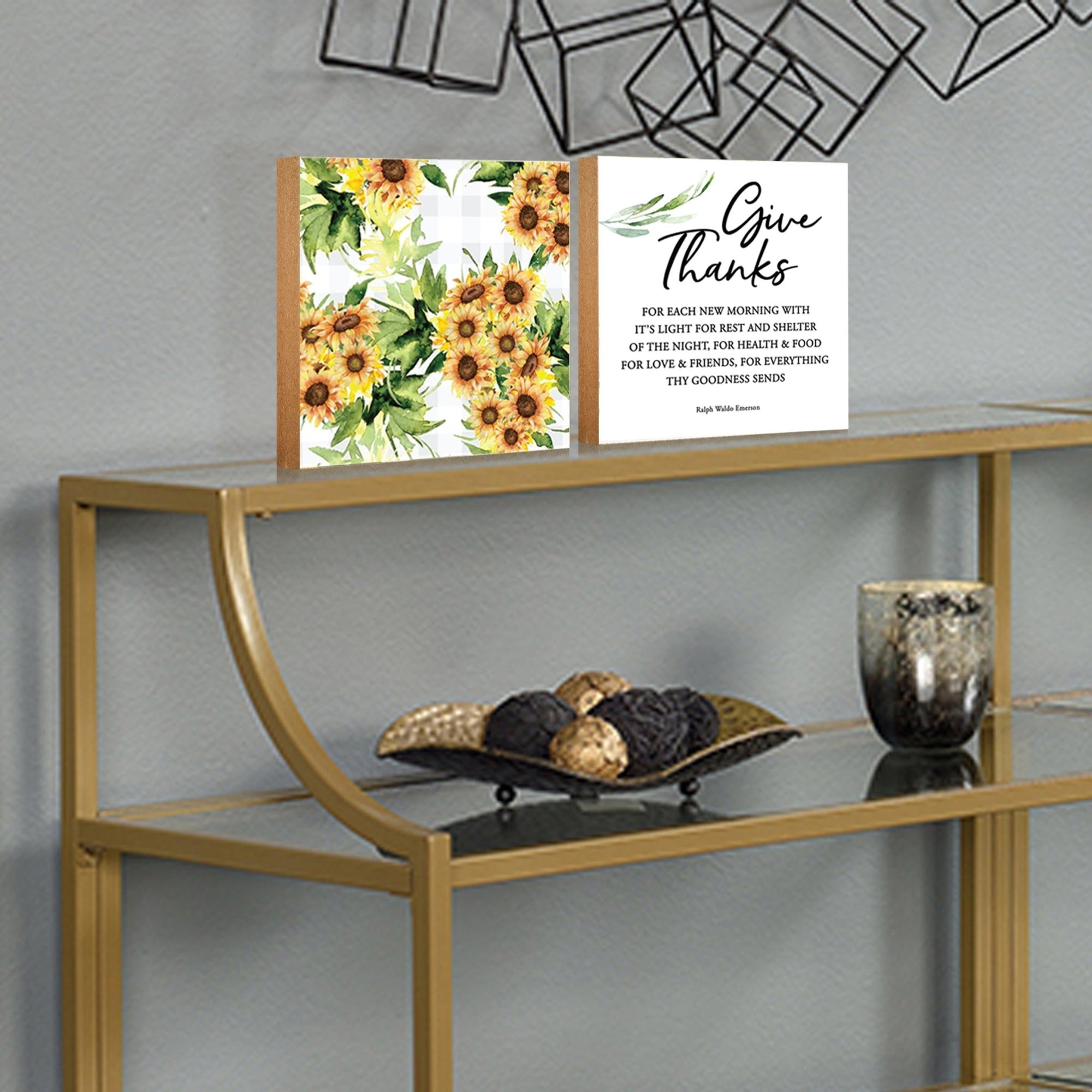 2 Piece Set Wooden Shelf Décor and Tabletop Signs - LifeSong Milestones