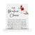 Vintage Memorial Cardinal Acrylic Sign Candle Holder With Wood Base And Glass Votives For Home Décor | The Broken Chain