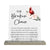Vintage Memorial Cardinal Acrylic Sign Candle Holder With Wood Base And Glass Votives For Home Décor | The Broken Chain