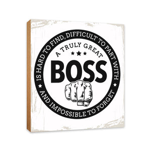 Wooden Tabletop Signs for your Boss