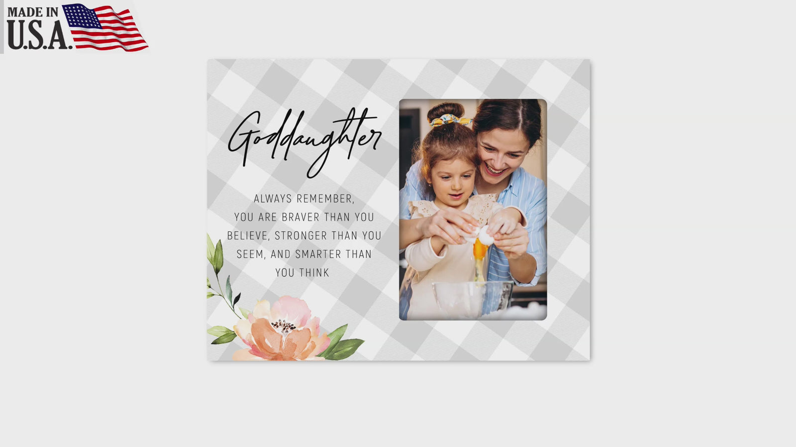 Wooden Picture Frame for Goddaughter