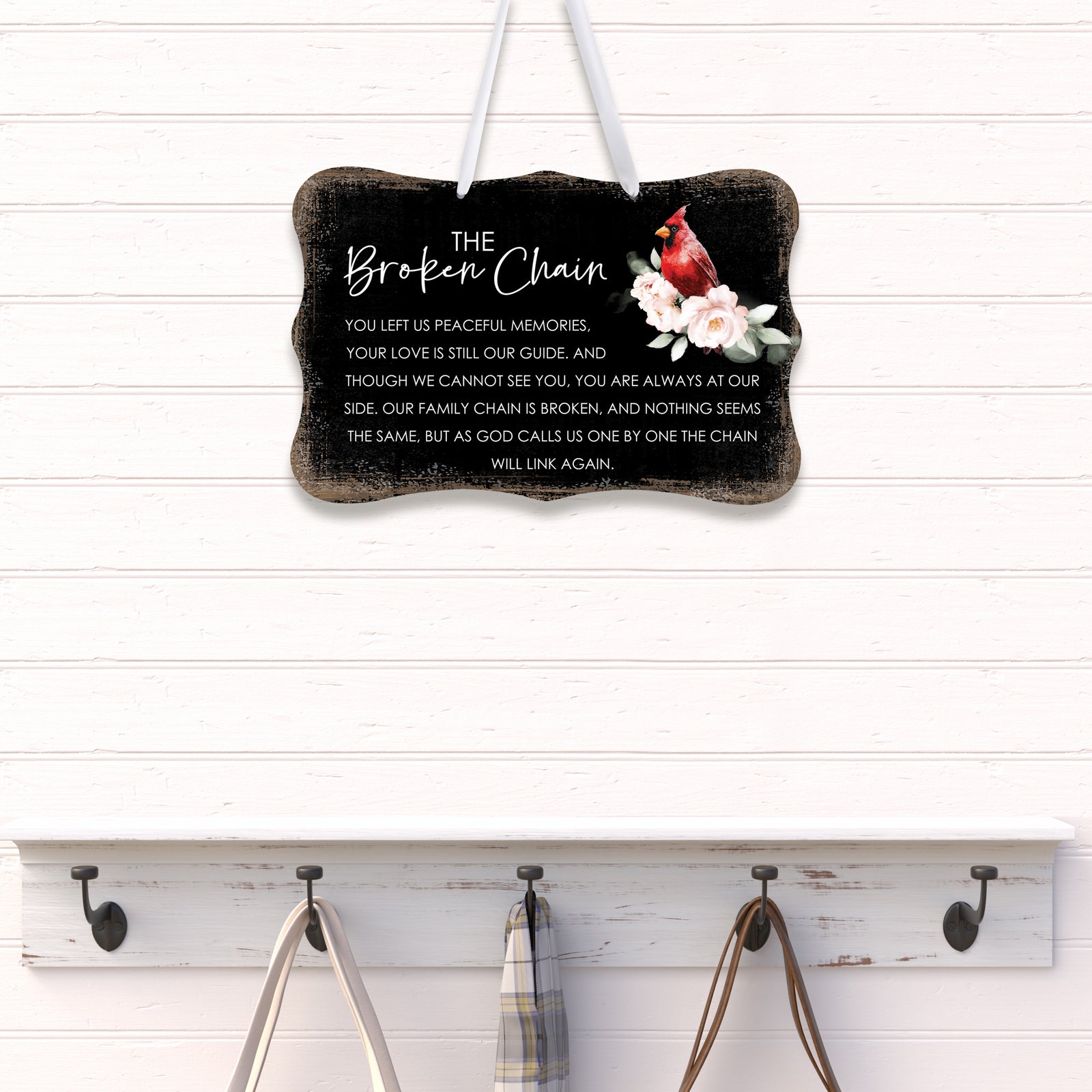 Memorial gifts for the loss of a loved one, including this elegant wall hanging sign, designed to offer comfort and support during difficult times.