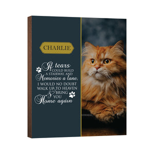 Pet Memorial Custom Photo Wall Plaque Décor - If Tears Could Build A Stairway