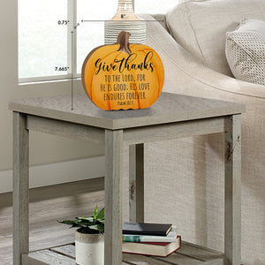 Pumpkin shelf decor Decorative Home Décor - Give Thanks To The Lord