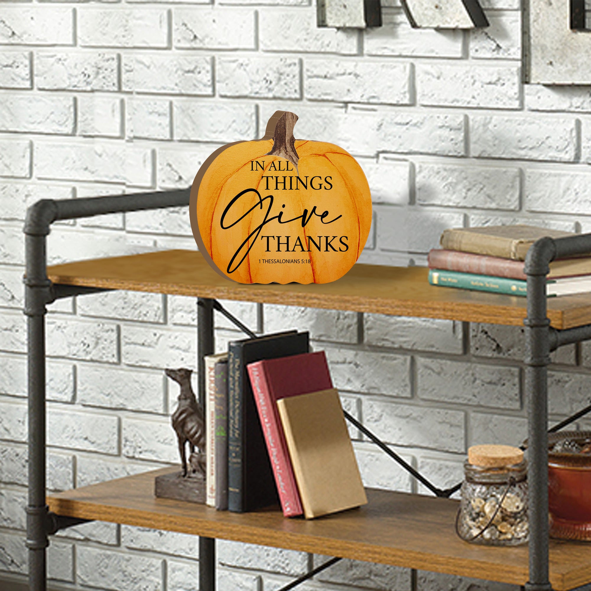 Pumpkin shelf decor Decorative Home Décor - In All Things Give