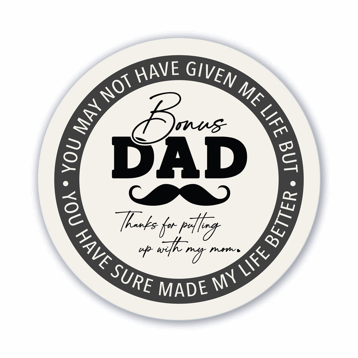 Modern Refrigerator Magnet Gift for Stepdad - Best Bonus Dad
