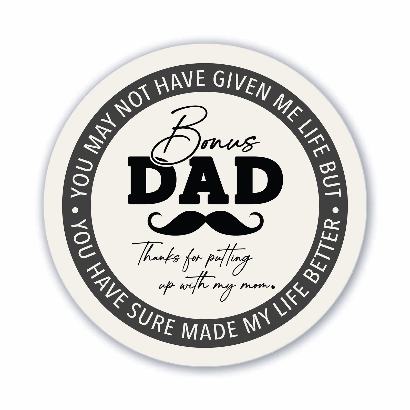 Modern Refrigerator Magnet Gift for Stepdad - Best Bonus Dad