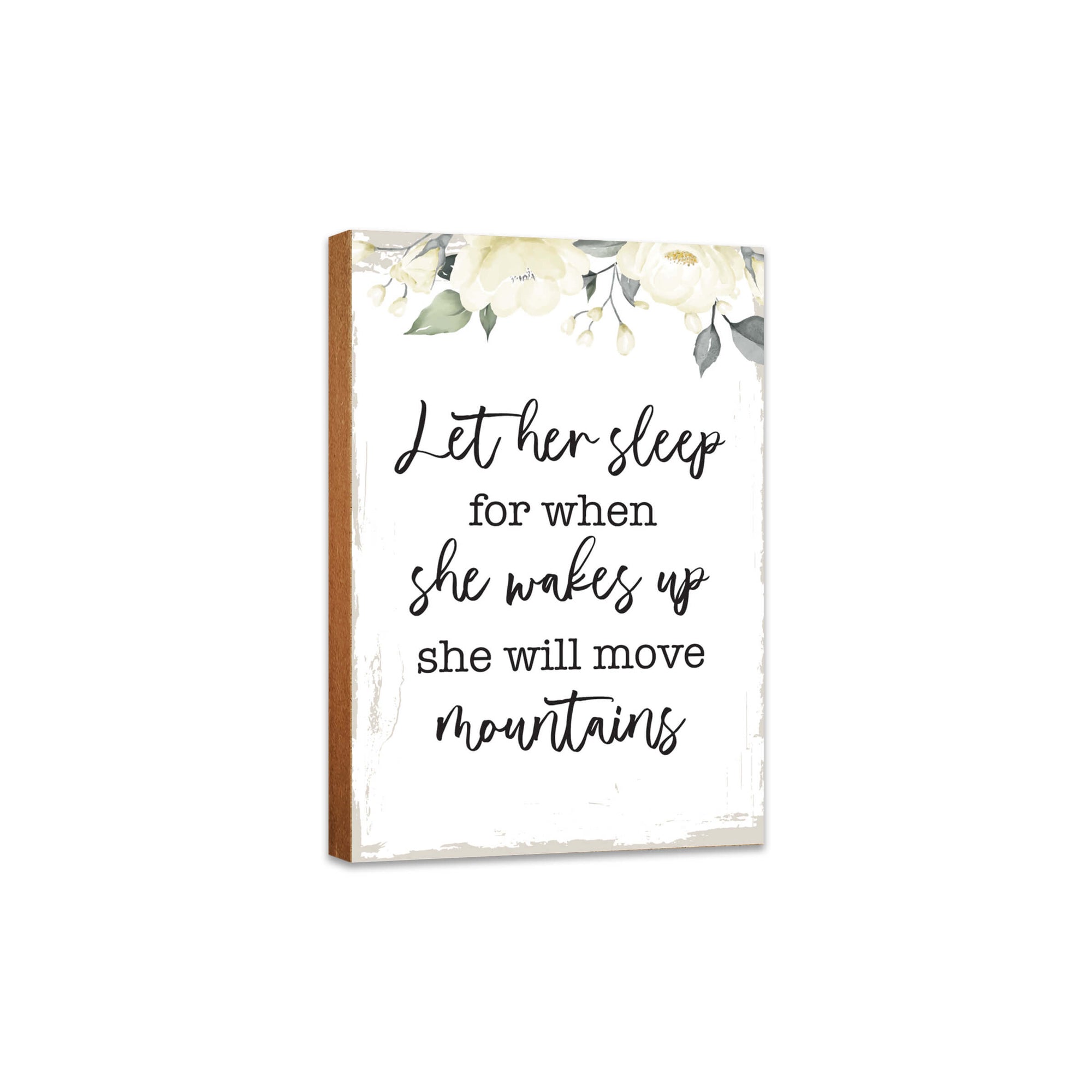 LifeSong Milestones Wooden Unique Shelf Decor and Table Top Signs Gift for Daughter