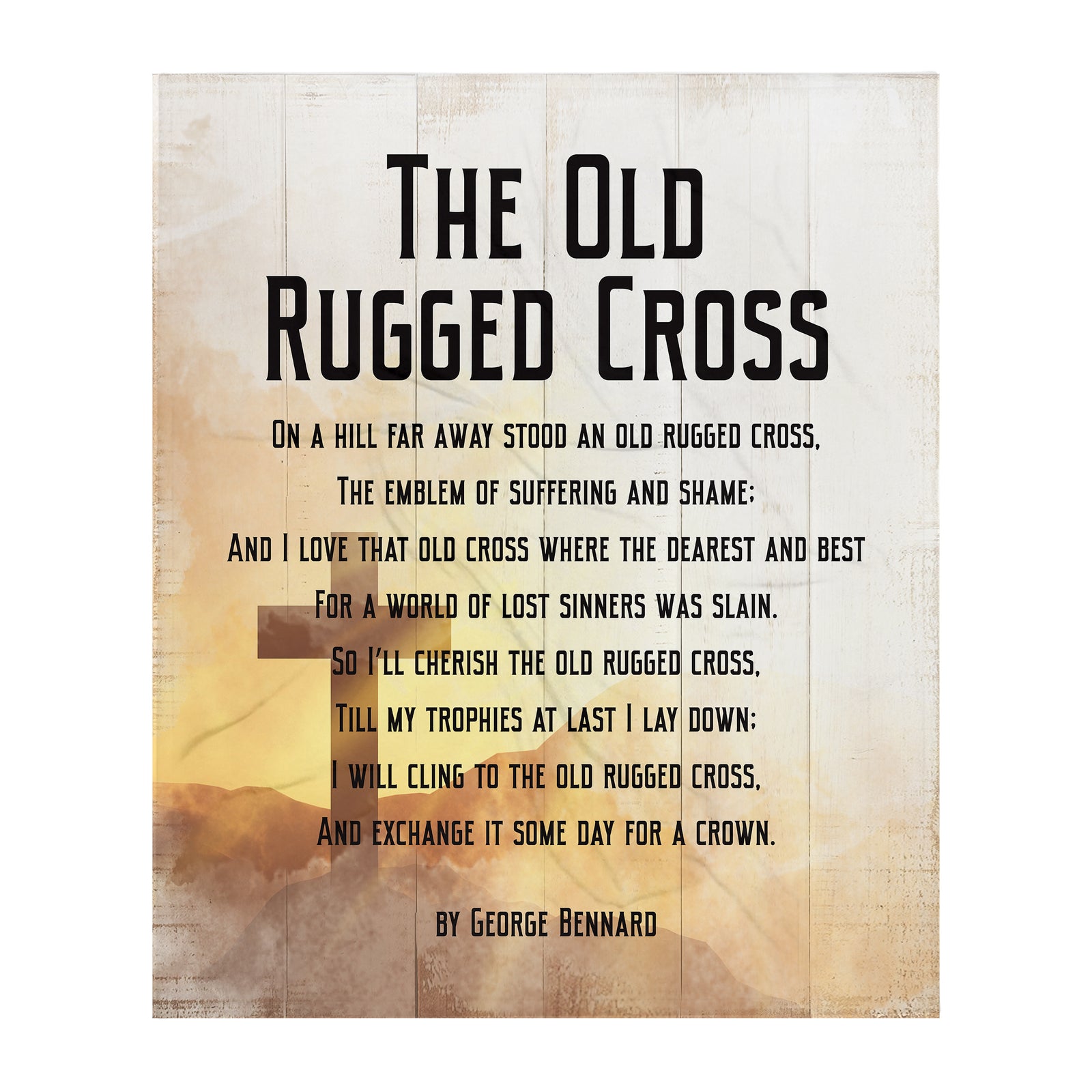Vintage-Inspired Throw Blanket For Home Décor & Gift Ideas - The Old Rugged Cross 1