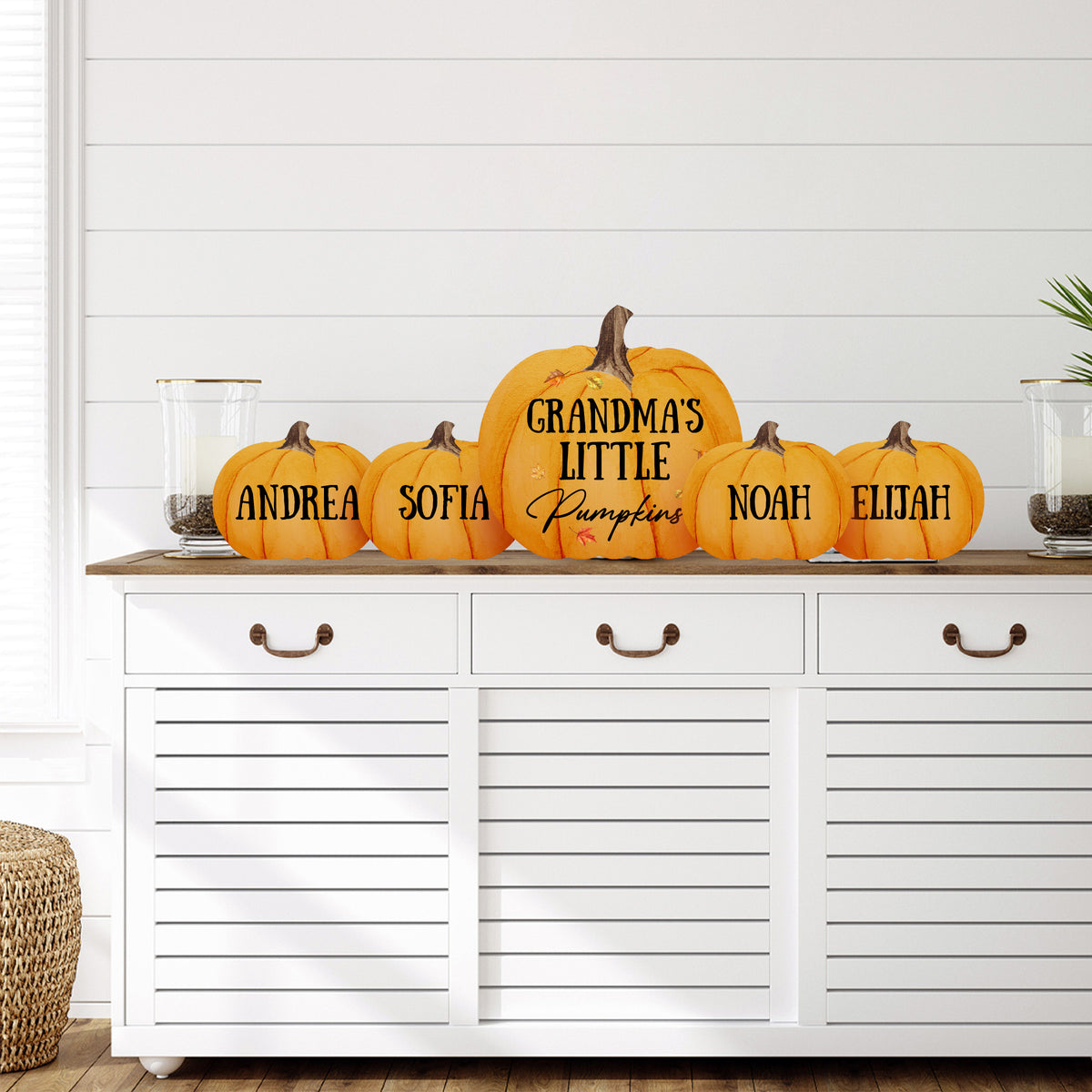 Pumpkin shelf decor Decorative Home Décor - Grandma&#39;s Little Pumpkins Set