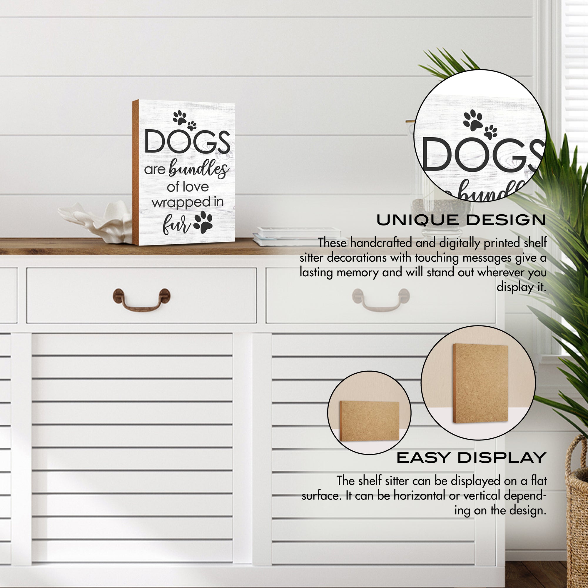 Wooden Shelf Decor and Tabletop Signs with Pet Verses - Bundles Of Love