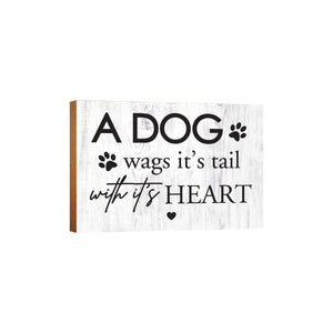 Wooden Shelf Decor and Tabletop Signs with Pet Verses - Wags Its Tail