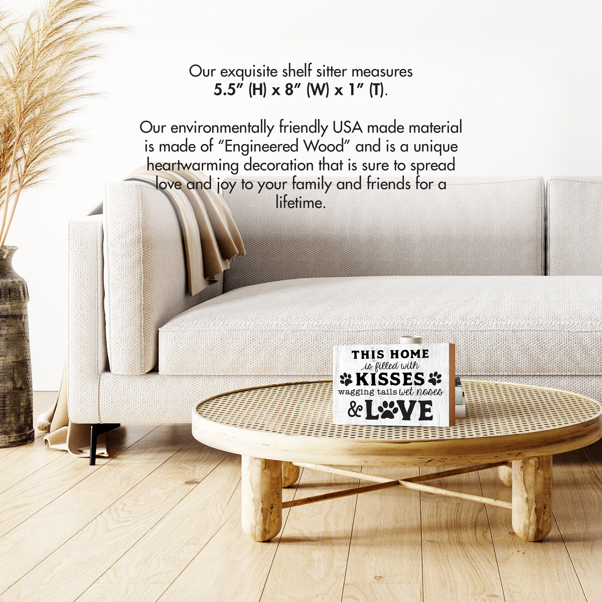 Wooden Shelf Decor and Tabletop Signs with Pet Verses - Wet Noes &amp; Love