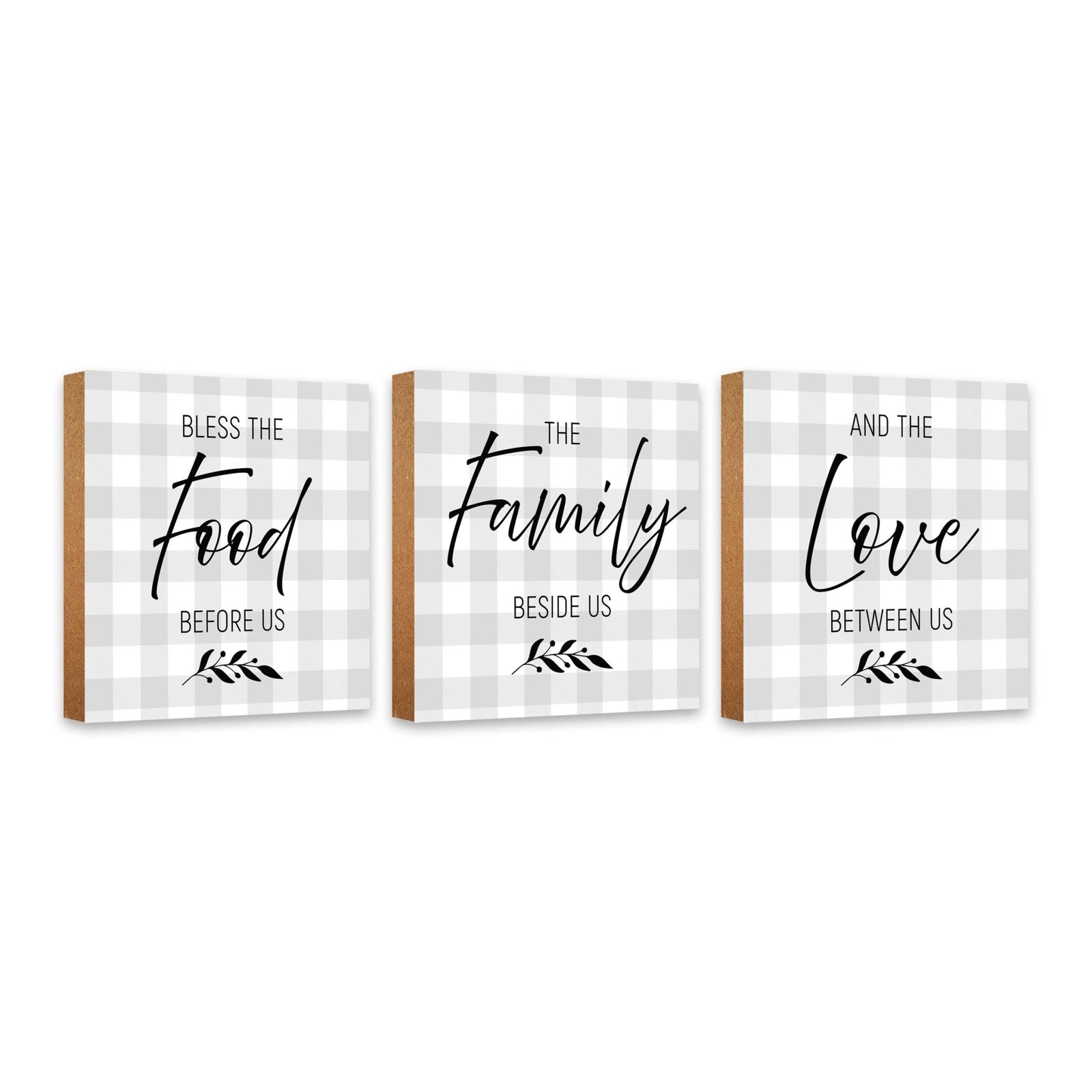 3 Piece Set Wooden Shelf Décor and Tabletop Signs - LifeSong Milestones