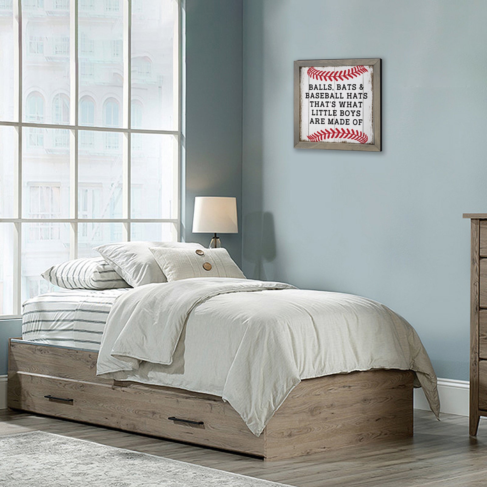 Elevate your living space with our elegant baseball framed shadow box shelf décor